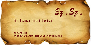 Szlama Szilvia névjegykártya