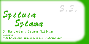 szilvia szlama business card